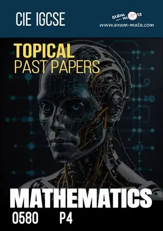 Cover of the "Topical Past Papers: Mathematics 0580 P1" book, featuring exam-style questions organized by topic.